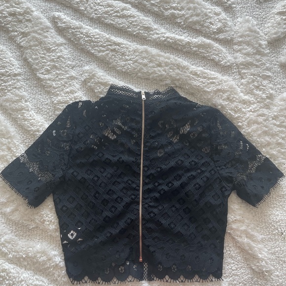 Never worn lace Nasty Gal crop top. Sold out on their website! Size Med - Picture 3 of 5